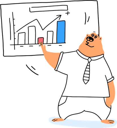 Free Financial graph  Illustration