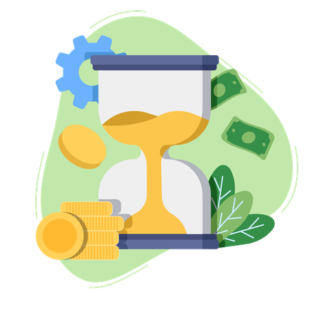 Free Financial time management  Illustration