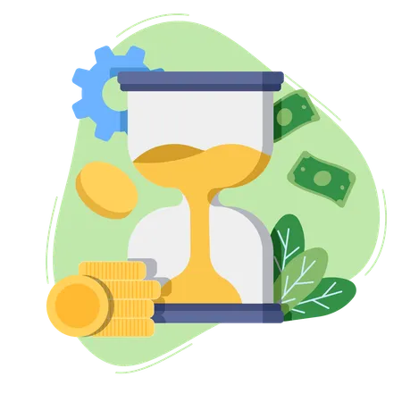 Free Financial time management  Illustration