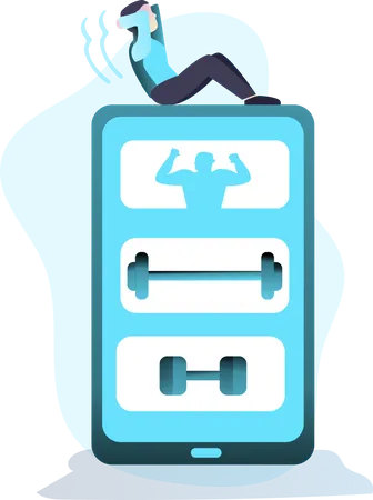 Free Fitness Apps  Illustration