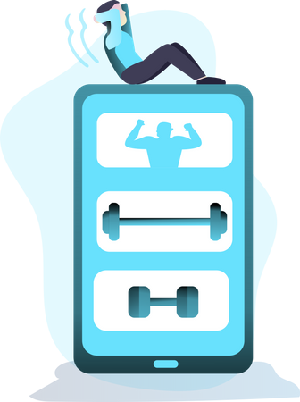 Free Fitness Apps  Illustration