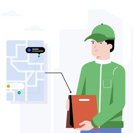 Free Food delivery Illustration