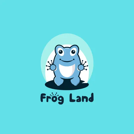 Free Frog Land Is An Illustration Of Amphibian Animals In A Cartoon And Modern Style Illustration