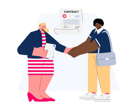 Free Geschäftsvertrag  Illustration