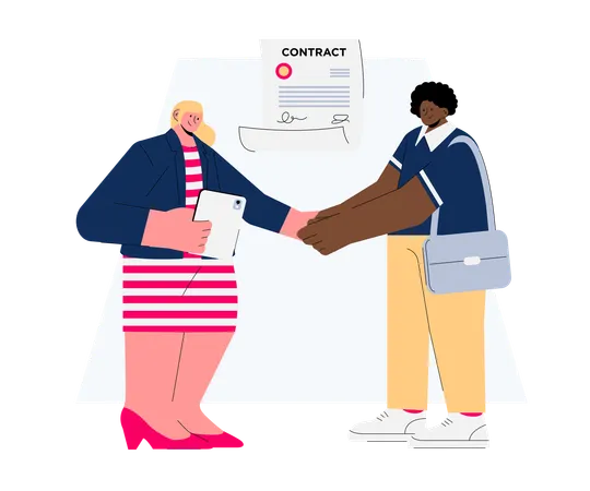 Free Geschäftsvertrag  Illustration