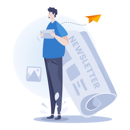 Free Get newsletter updates  Illustration