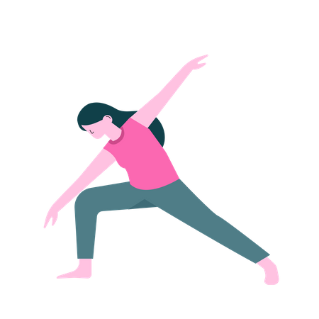 Free Girl doing yoga Illustration