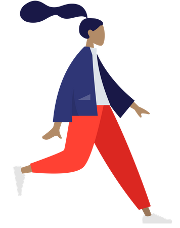Free Girl running in park  Illustration