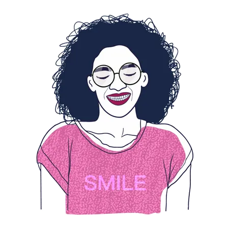 Free Girl Smiling Illustration