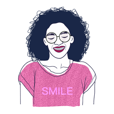 Free Girl Smiling  Illustration