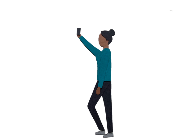 Free Girl taking selfie  Illustration