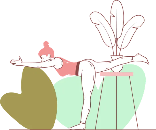 Free Posture de yoga du guerrier-3  Illustration
