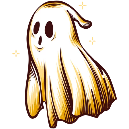 Free Handgezeichnete Halloween Geister Illustration
