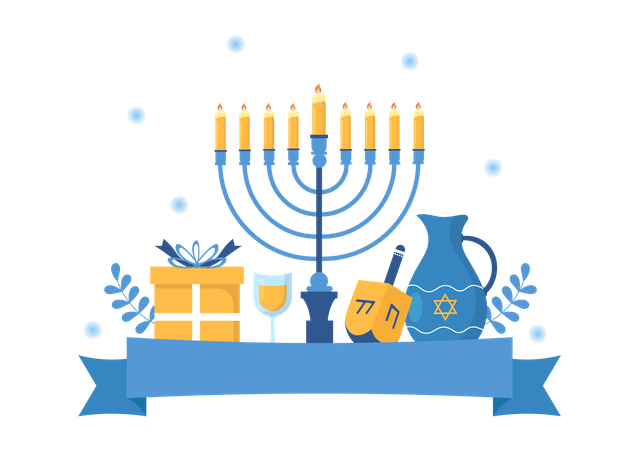 Free Happy Hanukkah celebration  Illustration