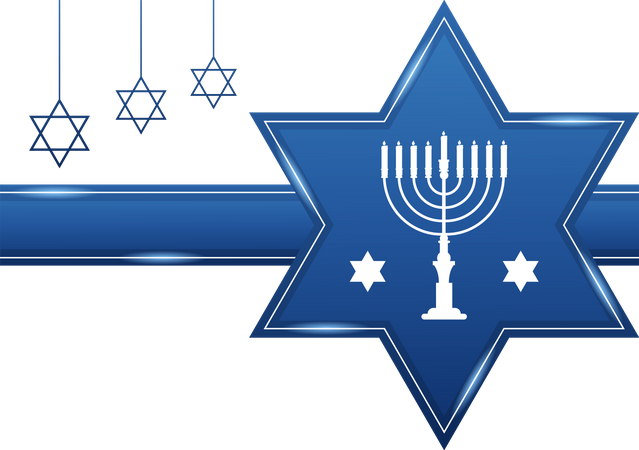 Free Happy Hanukkah Jewish Holiday  イラスト