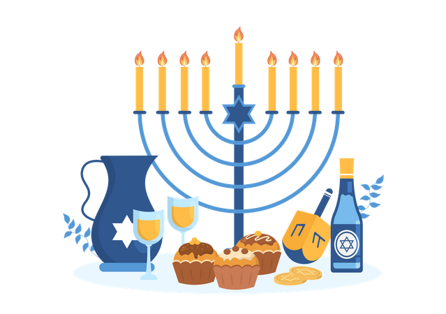 Free Happy Hanukkah party  Illustration