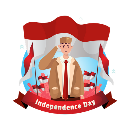 Free Happy Indonesian independence day Illustration