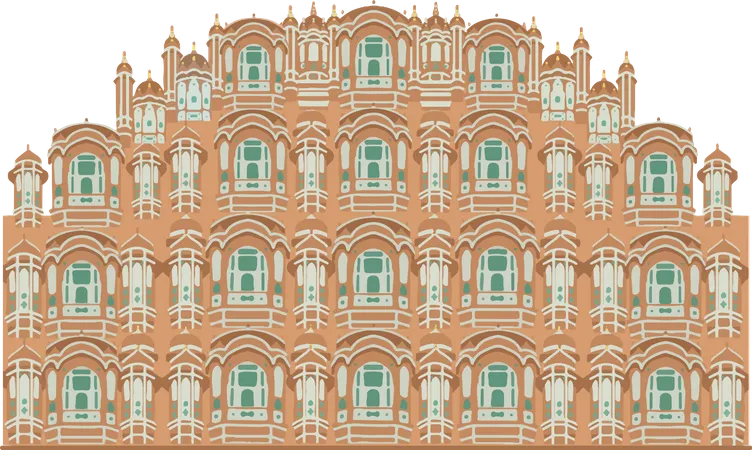 Free Hawa Mahal  Illustration