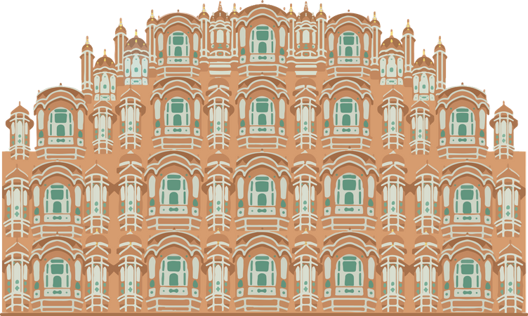 Free Hawa Mahal  Illustration