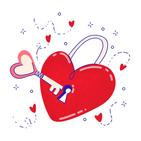 Free Heart Key  Illustration