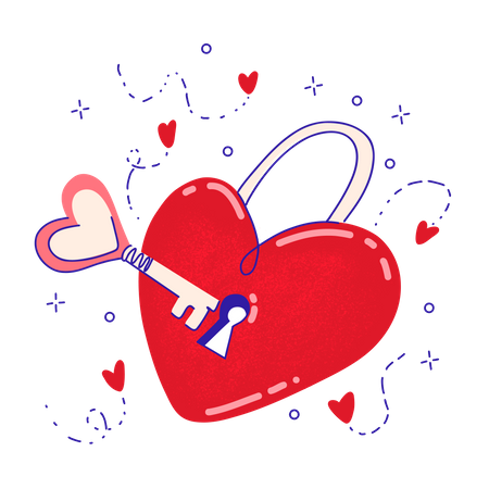 Free Heart Key  Illustration