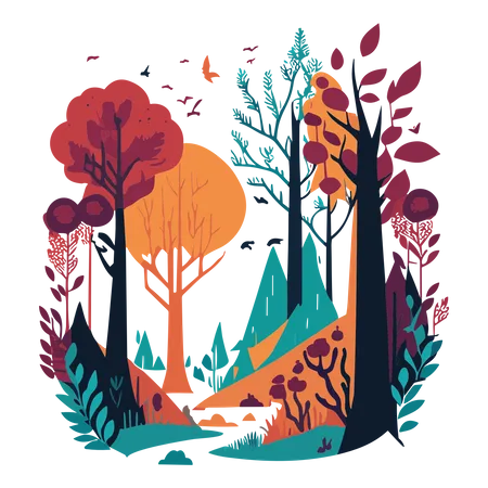 Free Precioso paisaje  Ilustración