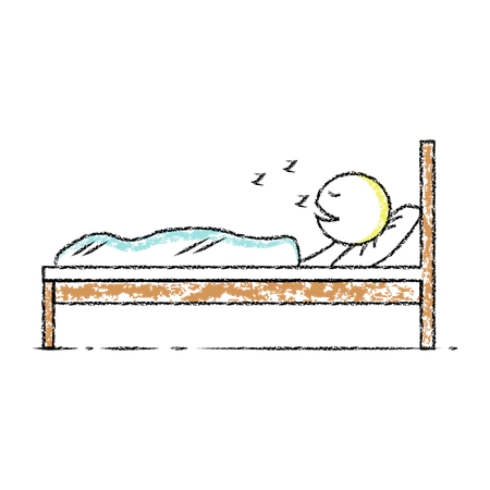 Free Hombre palo durmiendo  Ilustración