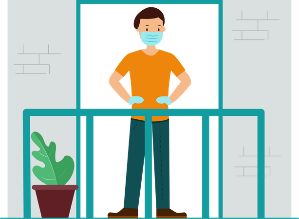 Free Home Quarantined  Illustration