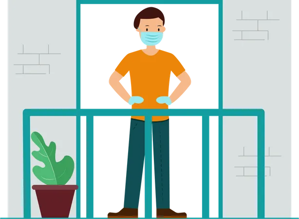 Free Home Quarantined  Illustration