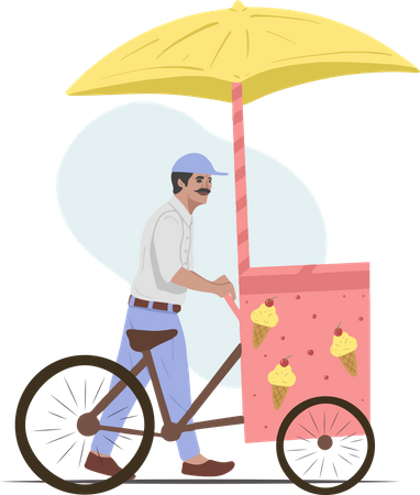 Free Homem do sorvete  Ilustração