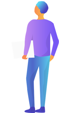 Free Homme avec des documents  Illustration