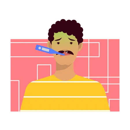 Free Homme malade  Illustration