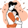 illustration for hug