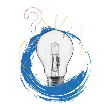 Free Illustration de base conceptuelle d'une idée créative avec une image d'ampoule  Illustration
