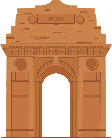 Free India Gate  Illustration