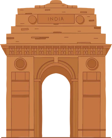 Free India Gate  Illustration