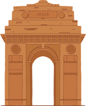 Free India Gate  Illustration