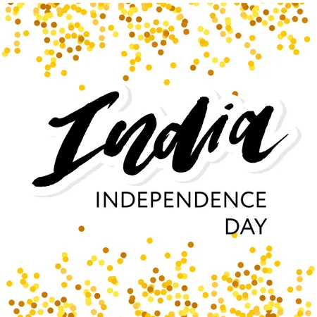 Free India Independence Day 15 august Lettering Calligraphy  Illustration