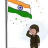 indian soldier illustration svg