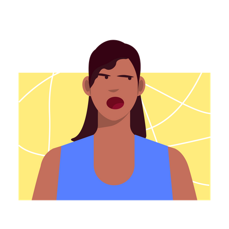 Free Irritated female  Illustration