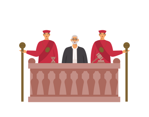 Free Juge demandant l'affaire  Illustration