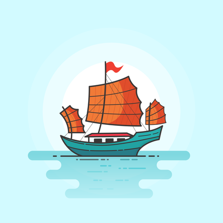 Free Junk Boat  Illustration