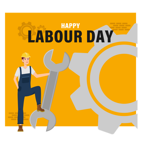 Free Labour Day  Illustration