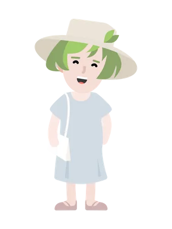 Free Lady with hat Illustration