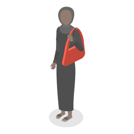 Free Lady with purse  Illustration