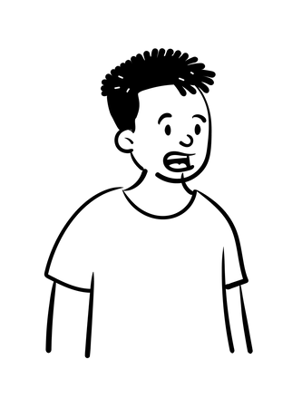 Free Laughing man  イラスト