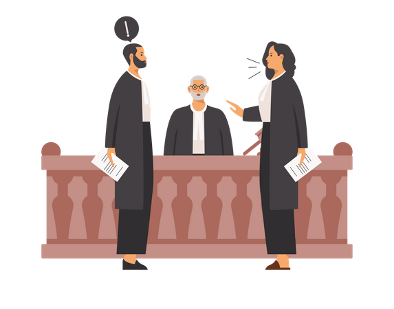 Free Lawyers arguing with each other  Illustration