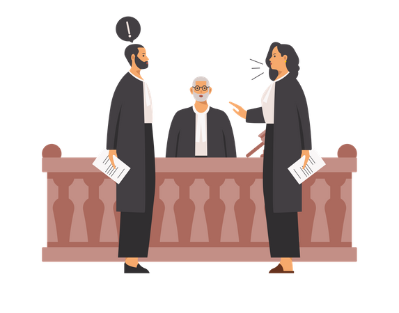 Free Lawyers arguing with each other  일러스트레이션