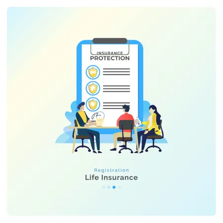 Free Illustration For Join Or Registration For Insurance Agent Illustration