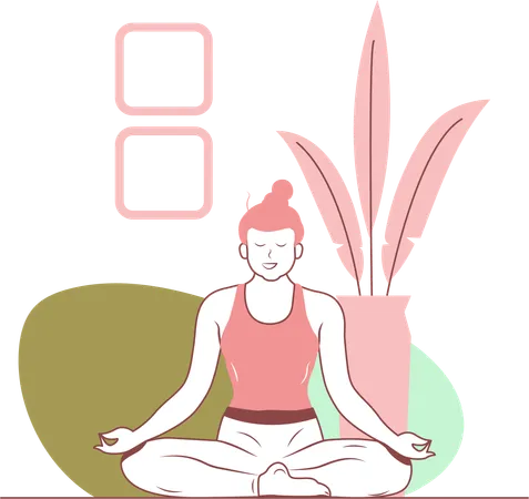 Free Lotus Yoga Pose  Illustration